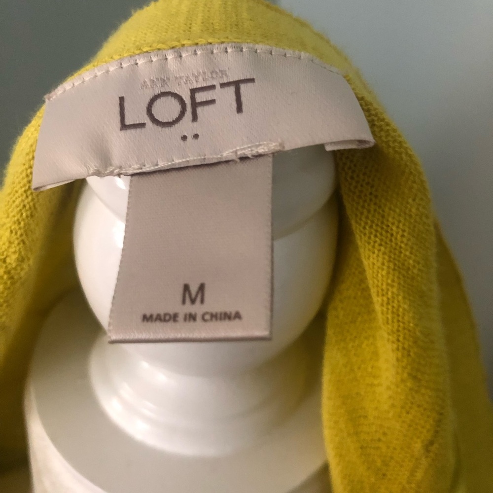 Loft medium cardigan - size medium, yellow/green - Picture 3 of 3